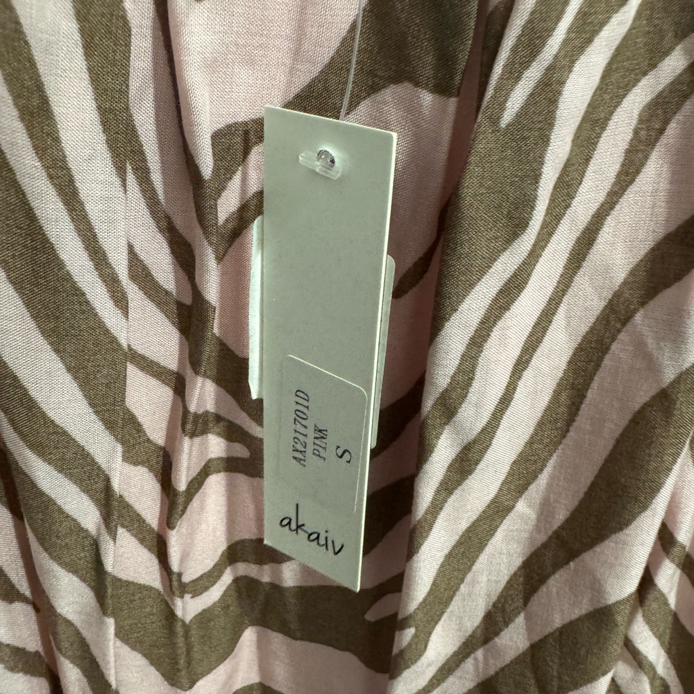 Pink and Brown Zebra Print Women's dress - Picture 3 of 3